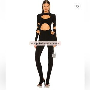 Norma Kamali LONG SLEEVE AZTEC CATSUIT